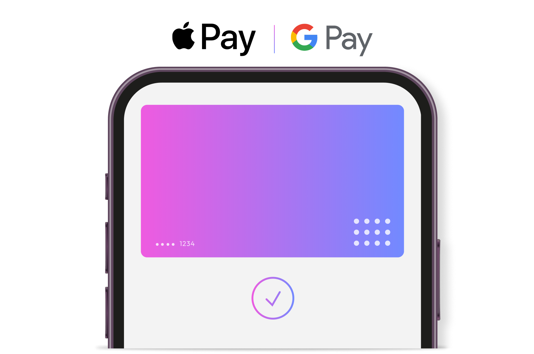 Téléphone avec paiement Apple Pay et Google Pay pour accélerer le paiement et le taux de conversion e-commerce