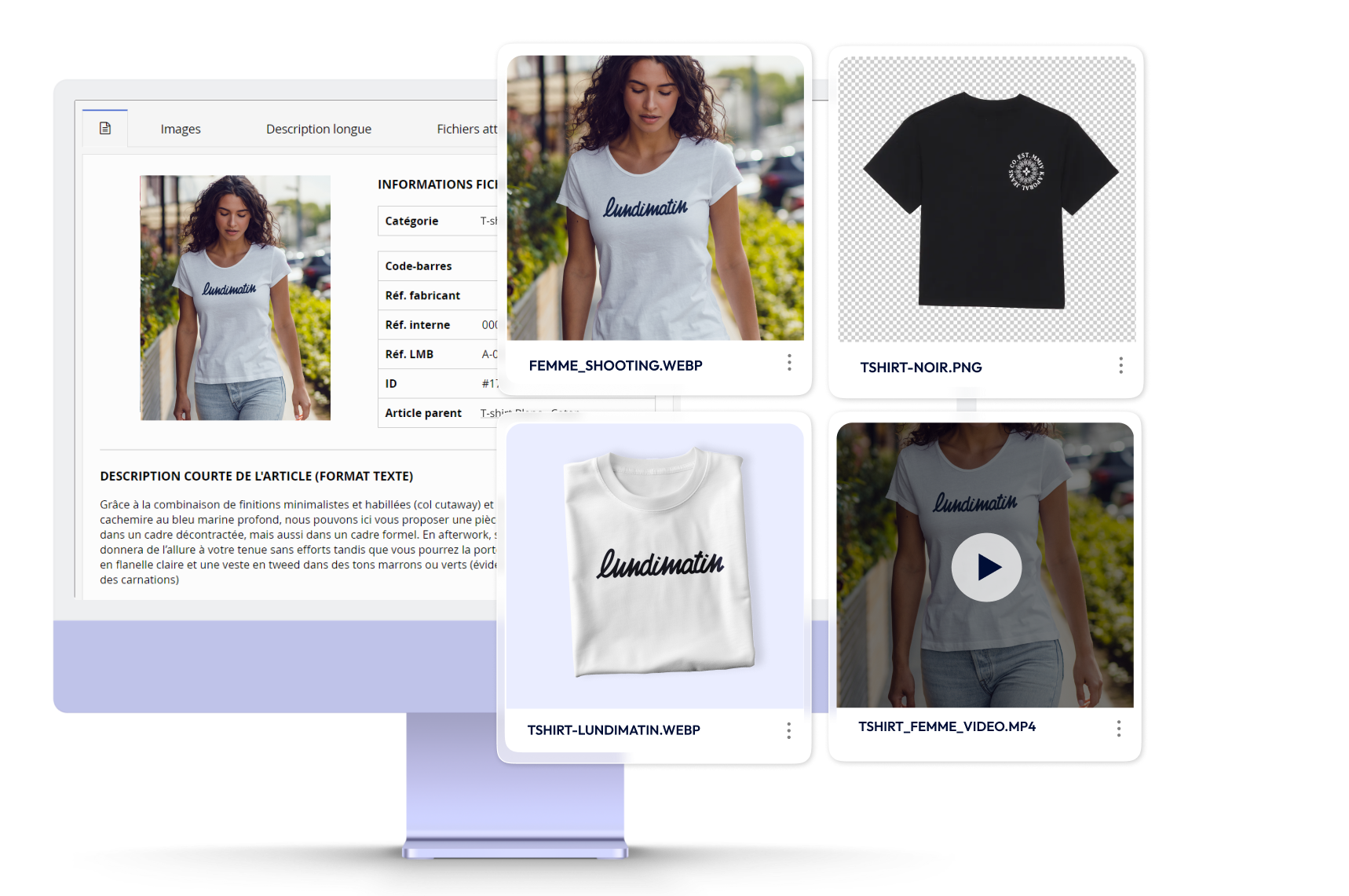 fonctionnalités de centralisation des données produits et des médias d'un site e-commerce